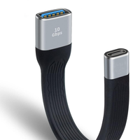 Adaptador USB C Hembra a USB Hembra, Cable Extensor USB 3.1 Tipo C a Tipo A, Transferencia de Datos de 10 Gbps, Diseño Plano y Flexible