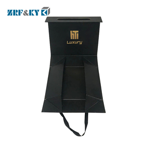 Tùy Chỉnh Sang Trọng Thương Hiệu Logo In Màu Đen Cứng Nhắc Có Thể Gập Lại Món Quà Đóng Mở Sản Phẩm Thiết Lập Bao Bì Hộp Giấy - Product Image 6