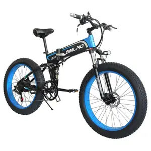 Smlro-bicicleta eléctrica de montaña S11, bici plegable de 48v y 26 pulgadas, con neumático ancho, Motor de 1000W, batería de 14Ah $ samsung