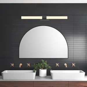 Оптовая продажа под заказ полумесяц светодиодное освещение зеркало для ванной комнаты орнамент умное роскошное зеркало для ванной комнаты LM0502