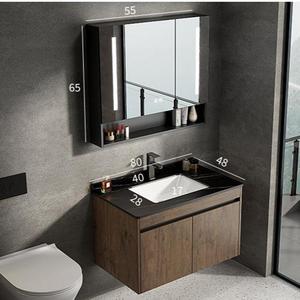 Mobile da <span class=keywords><strong>Bagno</strong></span> Sospeso Economico, Arredo <span class=keywords><strong>Bagno</strong></span> Salvaspazio in Alluminio a Nido d'Ape, Mobile Lavabo Singolo Sospeso con Armadietti - Product Image 3