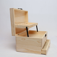 Boîte à bijoux en bois poli - Décoration d'intérieur - Boîte cadeau - Artisanat