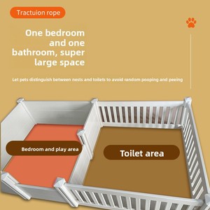 <span class=keywords><strong>Barrière</strong></span> pour animaux de compagnie à assembler librement, sans fermeture requise, pour une utilisation en intérieur, pour chiens et chats de petite/moyenne taille GC0070 - Product Image 2