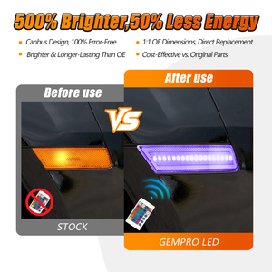 Bán buôn RGB LED phía trước phía sau đánh dấu phản xạ ánh sáng cho Chevrolet <span class=keywords><strong>Camaro</strong></span> 2010 2015 Fender Bumper xe ánh sáng - Product Image 4