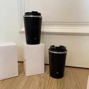 Taza de Viaje Negra de Doble Pared con Aislamiento al Vacío, Vasos Térmicos al por Mayor, Taza de Viaje Aislada de Acero Inoxidable - Product Image 5