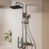 Système de douche pluie de luxe, ensemble de douche à touches piano pour salle de bain, robinet de douche avec affichage numérique chaud/froid
