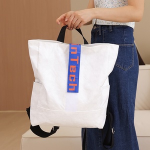 Retro Biểu Tượng Tùy Chỉnh Công Suất Lớn Dopont Du Lịch Ba Lô Túi Có Thể Gập Lại Tyvek Giấy Túi Máy Tính Xách Tay Thể Thao Ngoài Trời Đi Bộ Đường Dài Ba Lô - Product Image 2