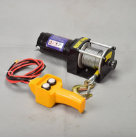 Vente chaude12V/24 treuil électrique avec câbles de câble synthétique et avec la télécommande