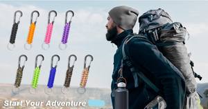 Cordon de survie pour hommes et femmes, porte-clés, <span class=keywords><strong>mousqueton</strong></span> pratique, lanière pour camping, voyage, escalade - Product Image 3