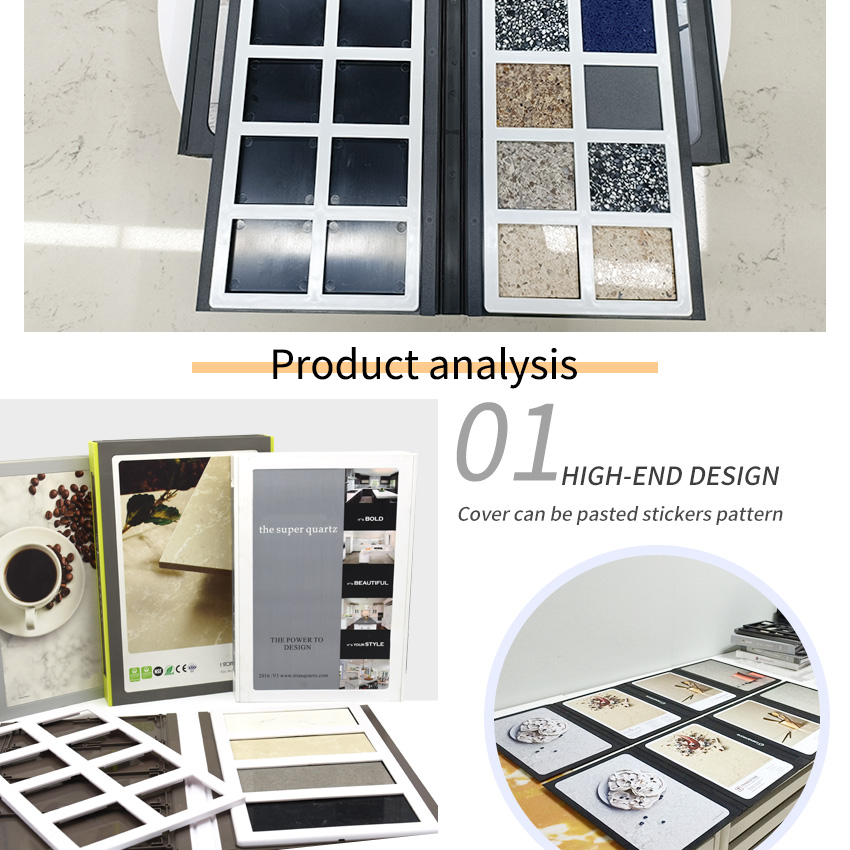 New Arrival Plastic Tile Specimen Catalog Books Quartz Stone Ceramic Marble Mosaic Granite Sample Display Book Folder For Sale