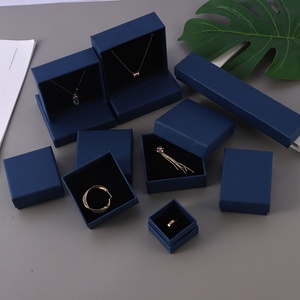 Spot Kraft <b>Paper</b> Jewelry Boxes Cover and <b>Tray</b> Necklace Ring Pendant Storage Box Custom logo Jewellery Gift Box - Product Image 3