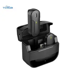 Microphone Lavalier Dynamique Sans Fil OEM Tooya 1-vers-1 1-vers-2 à Faible Latence avec Lumières LED Omnidirectionnelles pour <span class=keywords><strong>TikTok</strong></span> et Diffusion en Direct en Extérieur - Product Image 1