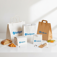 Sacs d'art colorés personnalisés, faits main, recyclables, en carton ivoire, avec poignées torsadées, pour emporter, impression numérique classique, imprimés sur mesure