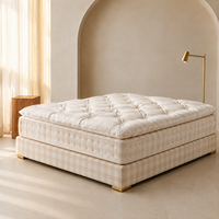 Matelas de luxe artisanal en crin de cheval pour hôtel, avec couches de laine confortables, mini-suspension à ressorts et design respirant pour chambre à coucher