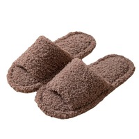 Chaussons d'intérieur pour femmes en similicuir et fourrure, doux, chauds, antidérapants, confortables pour la maison et la chambre, hiver