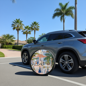 Funda de Repuesto para Neumáticos de Coche, Estilo Deportivo, Ligera, de Poliéster, con Imagen Personalizada - Product Image 2