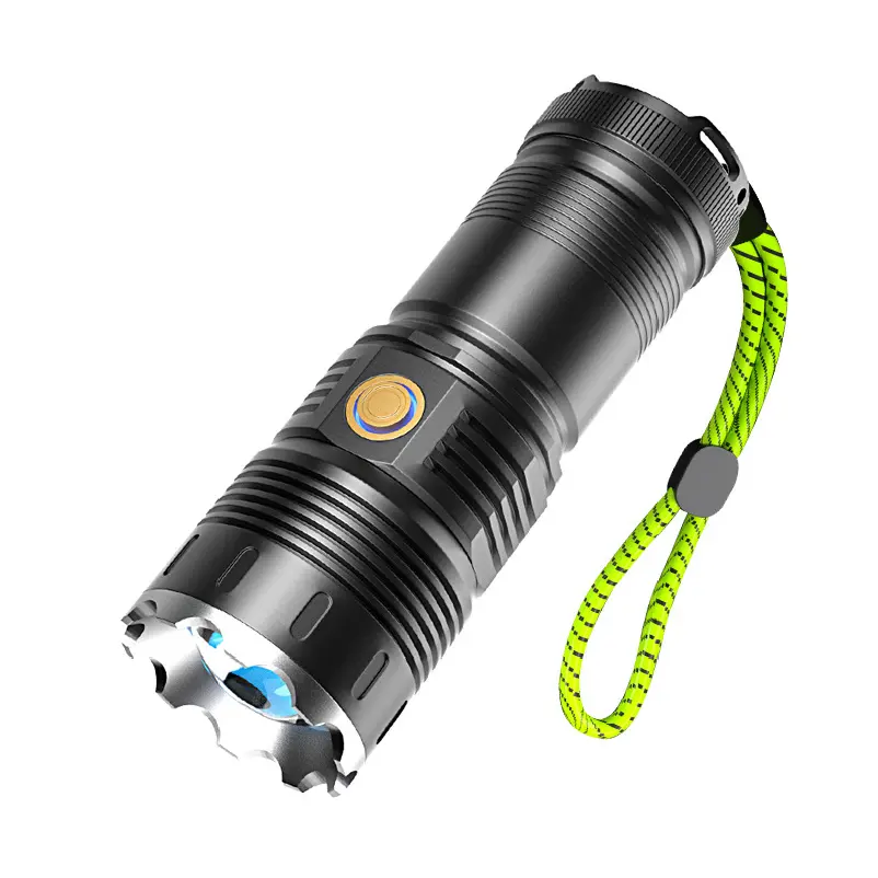 B Outdoor Waterproof Luminous Emergency Tactical Flashlight High Lumen Zoom Power Outage Led Flashlight
