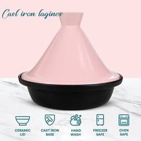 Pot à tajine en fonte émaillée de 26cm avec couvercle en céramique Ensemble de tajine marocain Batterie de cuisine Fond à induction