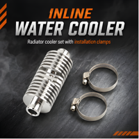 Radiateur en ligne pour refroidisseur d'eau avec colliers de fixation pour KTM EXC300 EXC250 XCW250 XCW300 2024 SX250 SX300 XC250 XC300 2023-2024 en aluminium