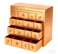 Calendrier de l'Avent de Luxe Certifié FSC - Boîte à Bijoux à Double Porte pour Colliers, Réutilisable, Compte à Rebours de Noël