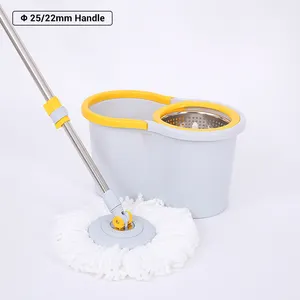 Dual drive 360 magic spinning mop with bucket set for cleaning