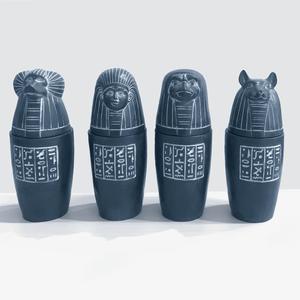 Estatuas de Resina de los Cuatro Hijos de <span class=keywords><strong>Horus</strong></span>, Dioses Egipcios Antiguos, Adornos Pintados a Mano, Figuras Coleccionables, Venta al Por Mayor - Product Image 3