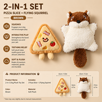 Jouets pour chiens et chats en peluche en forme de nourriture, avec sonnette, pizza, sandwich, fraise, rembourrage en coton PP doux, jouets interactifs pour animaux de compagnie, anti-stress