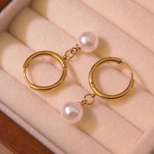 Pendientes colgantes de moda de acero inoxidable estilo gota de agua elegante <span class=keywords><strong>Poliva</strong></span> para fiestas - Product Image 6