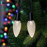 Guirlande lumineuse de Noël LED C9 permanente pour extérieur, ampoules DC12V RGBW UCS1903/GS8208, contrôle par application, éclairage de fête