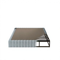 Robuste Metallbettrahmen mit Abnehmbarem Stoffbezug/Hybrid Metall-Polsterbettgestell für Hotel- und Airbnb-Möbelprojekte