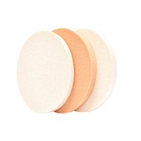 Expédition rapide, éponge à poudre ronde en latex doux, personnalisée, pour usage sec et humide, fournisseur d'éponges de maquillage cosmétiques