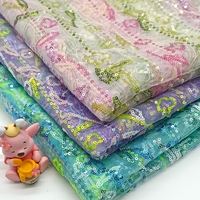 Tissu brodé de haute qualité en polyester avec paillettes, design le plus récent, pour robe