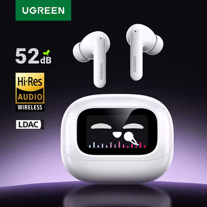 Écouteurs sans fil UGREEN LCD à écran couleur intelligent, Bluetooth TWS, réduction active du bruit <span class=keywords><strong>ANC</strong></span> 52 dB, intra-auriculaires - Product Image 1