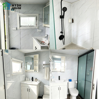 Toilettes portables préfabriquées Hongyu Dinghao, prêtes à être expédiées, salle de bain entièrement séparée (zone sèche et zone humide) à prix avantageux.