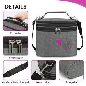 Bolsa de transporte con cremallera para extensiones de cabello y maquillaje, duradera, impermeable, para pelucas y postizos, protectora para viaje y almacenamiento - Product Image 1