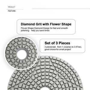 4 pouces/100mm haute efficacité sol en marbre 3 étapes diamant tampon <span class=keywords><strong>de</strong></span> polissage <span class=keywords><strong>disque</strong></span> <span class=keywords><strong>de</strong></span> polissage tampons <span class=keywords><strong>de</strong></span> polissage pour granit pierre quartz - Product Image 6