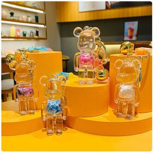 Creative Acrylic Oily Cartoon Bear Doll Floating Keychain Bag Pendant Delicate Accessories Car Pendant Liquid Kawaii <b>Key</b> <b>Chain</b> - Product Image 2