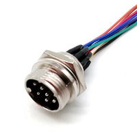 GX12 GX20 GX16 paslanmaz çelik 2/3/4/5/6/7/8/9/10 Pin su geçirmez havacılık fiş konnektörü 20cm tel kablo hava soket popo ortak