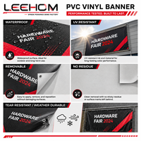 Bannière en vinyle PVC imprimée HD personnalisée résistante aux intempéries pour commande en gros, idéale pour la signalisation de stand de la Foire aux Matériaux, des Outils et des Fournitures de Construction
