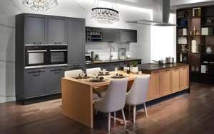 Huipinju Modern <b>Furniture</b> European Style Solid Wood <b>Kitchen</b> Cabinet MDF Pantry Cabinets - Product Image 2