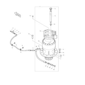 Per Doosan DX225LCA DX220A DX230LC motore oscillante dispositivo Assy K1045024 170303-00040 escavatore altalena gruppo - Product Image 6