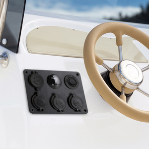 Tùy chỉnh DC 12 VOLT 24 Volt lõm chuyển đổi nút chuyển đổi 3.1A đôi USB Charger <span class=keywords><strong>6</strong></span> gang Rocker thuyền Marine bảng chuyển đổi cho RV - Product Image 6