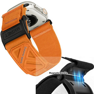 Nueva Correa de Nailon con Hebilla Magnética para <span class=keywords><strong>Apple</strong></span> <span class=keywords><strong>Watch</strong></span>, Correa Deportiva para Reloj Inteligente para <span class=keywords><strong>Hombre</strong></span>, Accesorios para Exteriores - Product Image 1