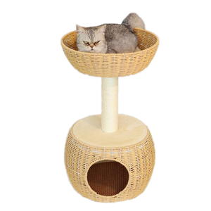 Árbol para Gatos de Mimbre Estilo Japonés, Ecológico, Tamaño Pequeño, Universal, con Nido para Escalar, para las Cuatro Estaciones, en Caja - Product Image 1