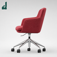Chaise de bureau ergonomique moderne à dossier bas en tissu vibrant, siège rembourré, chaise de réception pour visiteurs, espace de travail commercial créatif