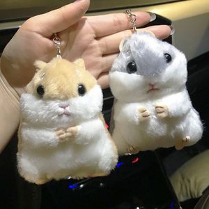 Hamster Fur Doll Keychain Pendant Doll Hamster Cute <b>Backpack</b> Doll Plush School Bag Pendant Charm Plush Pompom Plush 3D Key Chain - Product Image 4