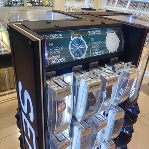 Custom Supermarket Airport Acrylic Waterproof Smart Watch Retail <strong>Display</strong> - Metal Watch <strong>Display</strong> Stand with Led Light - Product Image 2
