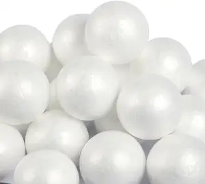 4英寸白色泡沫球，聚苯乙烯用于DIY工艺品，艺术，学习用品，装饰品 (12包)