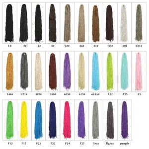 Vente chaude : Tresses Zizi Box Braid synthétiques, petites tresses à trois brins, pré-bouclées 3X, fines, pour crochet - Product Image 6