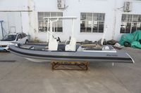 Bateau pneumatique semi-rigide (RHIB) de 6,8 m (22,3 pi) Achilles Hypalon pour 12 personnes avec console à toit rigide, luxe pour la pêche, fabriqué en Chine, faible MOQ